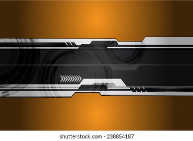 Dark orange black Light Abstract Technology background for computer graphic website internet.