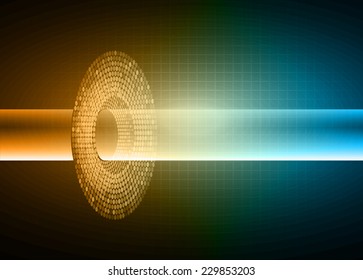 Dark orange blue Light Abstract Technology background for computer graphic website internet and technology. 