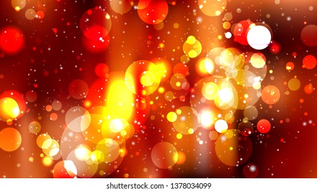 Dark Orange Blurred Lights Background