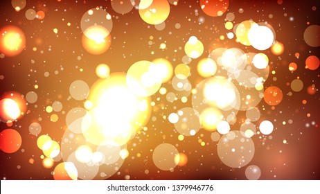 Dark Orange Blurred Lights Background