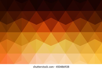 Dark orange blurry triangle background. Brand-new colored illustration in blurry style with gradient. Triangular pattern for your business design. Dark orange blurry triangle background. Brand-new colored illustration in blurry style with gradient. Triangular pattern for your business design.