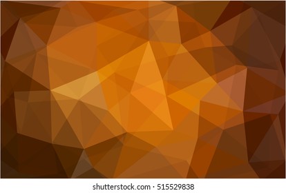 Dark orange blurry triangle background. An elegant bright illustration with gradient. The best triangular design for your business.