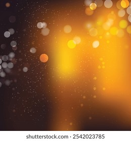 Dark Orange Bokeh Light Background Vector