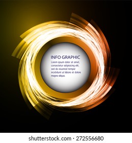 Dark orange circle Light Abstract Technology background for computer graphic website internet business. text box. Brochure. wave. brochure flyer magazine cover. Card Design Template. banner label.