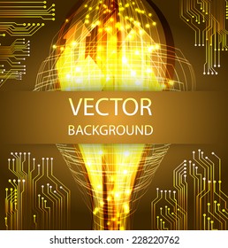 Dark orange color Light Abstract Technology background for computer graphic website internet. circuit. text box. card. label.