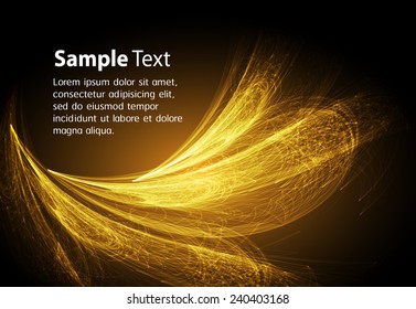 Dark orange color Light Abstract Technology background for computer graphic website internet and business. text box. Brochure. card. wave.
