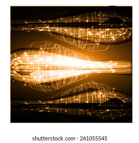 Dark orange color Light Abstract Technology background for computer graphic website internet and business. text box. Brochure. card. wave.