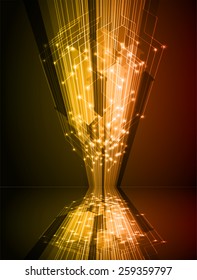 Dark orange color Light Abstract Technology background for computer graphic website internet. circuit. text box. card. label.