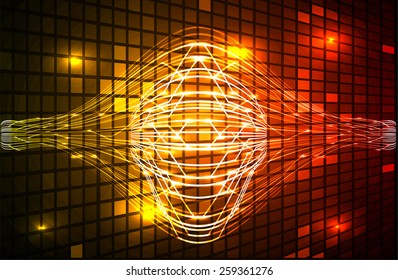 Dark orange color Light Abstract Technology background for computer graphic website internet. circuit