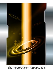 Dark orange color Light Abstract Technology background for computer graphic website internet. space, universe, cosmos, stars. silver