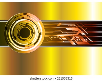 Dark orange color Light Abstract Technology background for computer graphic website internet. gold. circuit