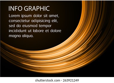 Dark orange color Light Abstract Technology background for computer graphic website internet and business. text box. Brochure. card. wave. banner. label. curve