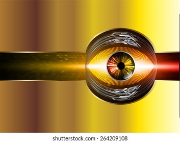 dark orange color Light Abstract Technology background for computer graphic website internet and business. circuit. gold background. orange eye.
