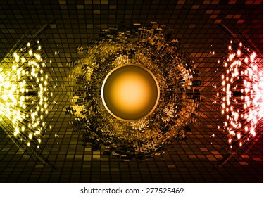 dark orange color Light Abstract Technology background for computer graphic website internet and business. circuit. vector illustration. pixel. mosaic. info graphics. sparkles. glitter
