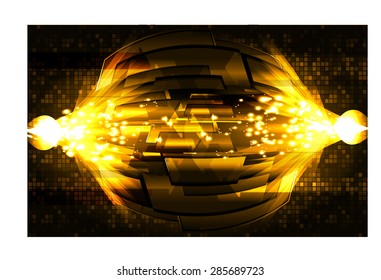dark orange color Light Abstract Technology background for computer graphic website internet and business. circuit. vector illustration. info graphics. spark, sparkle