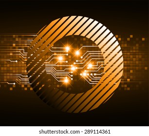 dark orange color Light Abstract Technology background for computer graphic website internet and business. circuit. vector illustration. abstract digital . infographics. Grid mesh table