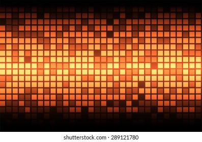 Dark orange color Light Abstract pixels Technology background for computer graphic website internet. mosaics. Table, point. dot