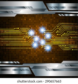dark orange color Light Abstract Technology background for computer graphic website internet and business. circuit. vector illustration. abstract digital . silver. infographics. pixel