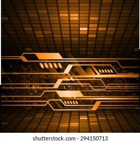 dark orange color Light Abstract Technology background for computer graphic website internet and business. circuit. illustration. digital. infographics. binary code background. www. vector. eye