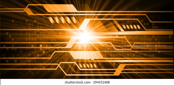 dark orange color Light Abstract Technology background for computer graphic website internet and business. circuit. illustration. digital. infographics