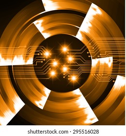 dark orange color Light Abstract Technology background for computer graphic website internet and business. circuit. illustration. digital. infographics. motion. www. vector. Spark