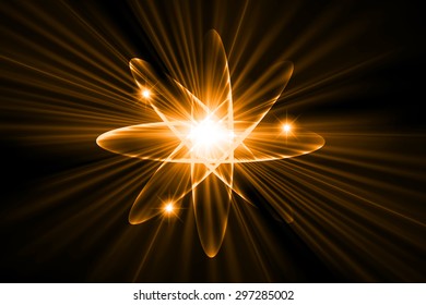 Dark orange color Light Abstract Technology background for computer graphic website internet.circuit. vector illustration.Nuclear,proton,neutron,nucleus. atom. molecular.Spark ray beam aura