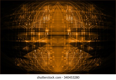 dark orange color Light Abstract Technology background for computer graphic website internet and business. 