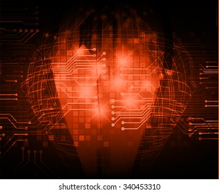 dark orange color Light Abstract Technology background for computer graphic website internet and business.