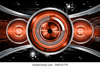 dark orange color Light Abstract Technology background for computer graphic website internet and business. circuit. illustration. infographics. binary code background. www.vector.Spark.zero one. eye