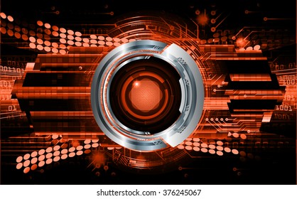 Dark orange color Light Abstract Technology background for computer graphic website internet and business. circuit. vector illustration. infographics. motion move blur.neon. pixel. eye scan virus