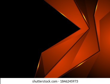 Dark orange corporate material abstract glowing vector art background