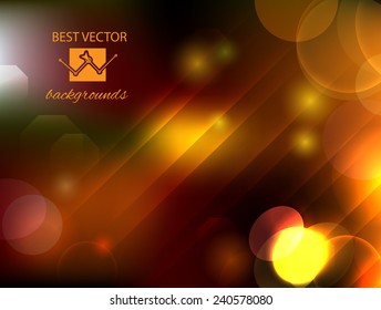 Dark orange Defocused Light, Flickering Lights
