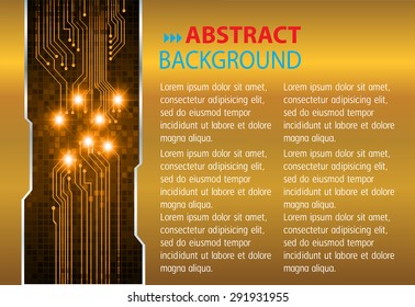 dark orange gold Light Abstract Technology background computer graphic website internet and business. vector illustration. text box. Brochure. card. banner flyer magazine. Design label.