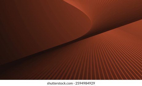 Dark orange gradient with curve line abstract background for backdrop