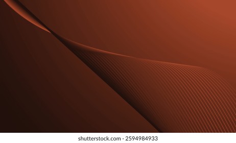 Dark orange gradient with curve line abstract background for backdrop