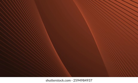 Dark orange gradient with curve line abstract background for backdrop