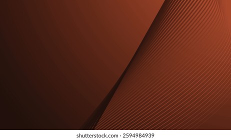 Dark orange gradient with curve line abstract background for backdrop