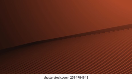 Dark orange gradient with curve line abstract background for backdrop