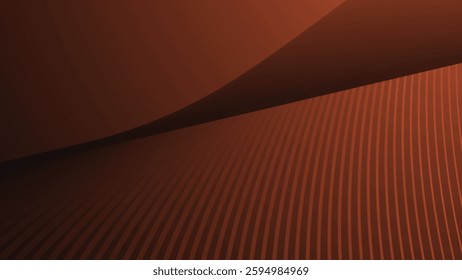 Dark orange gradient with curve line abstract background for backdrop