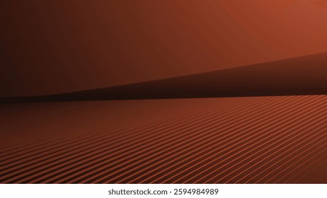 Dark orange gradient with curve line abstract background for backdrop