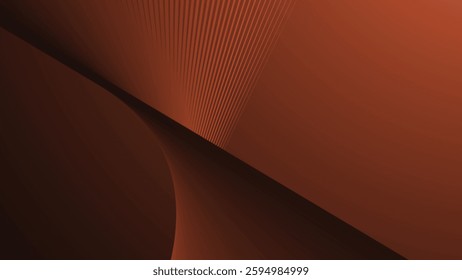 Dark orange gradient with curve line abstract background for backdrop