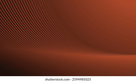Dark orange gradient with curve line abstract background for backdrop