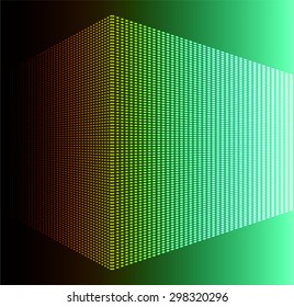 Dark orange green Abstract light lamps background for Technology computer graphic website internet and business.. Screen on stage. Vector illustration. Spot Effect. neon. point. dot