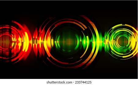 Dark orange green Light Abstract Technology background for computer graphic website internet. 