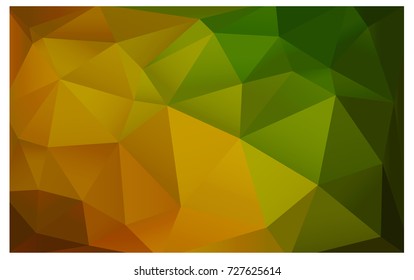 Dark Orange, green vector Pattern.  triangular template. Geometric sample. Repeating routine with triangle shapes. New texture for your design. Pattern can be used for background.