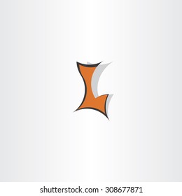 dark orange letter l logo symbol sign icon