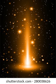 Dark orange light Abstract background, rays. stage. infographics. star. Light Technology background for computer graphic website internet and business. vector illustration