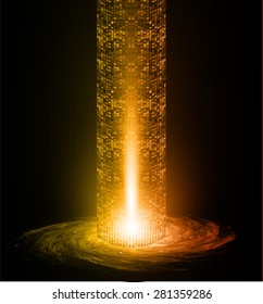 Dark orange light Abstract background. dark red color Light Abstract Technology background for computer graphic website internet and business. circuit. illustration. infographics. ray