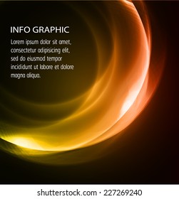 Dark orange Light Abstract Technology background for computer graphic website internet. text box. Brochure. card.