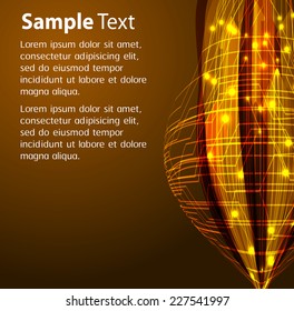Dark orange Light Abstract Technology background for computer graphic website internet. text box. Brochure. card. 